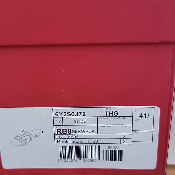 MEN Valentino Black and Brown Logo Slides SIZE 41 - Picture 8 of 10